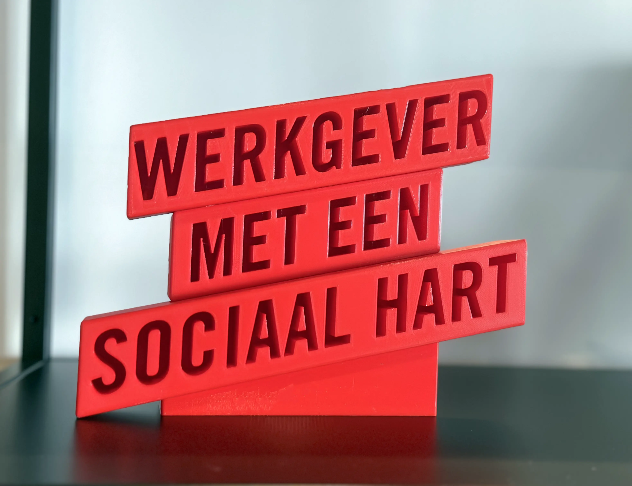 De award van werkgever met een sociaal hart